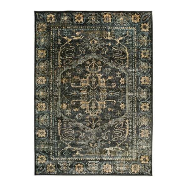 Черен килим, подходящ за употреба на открито Lara Black, 120 x 170 cm - Universal