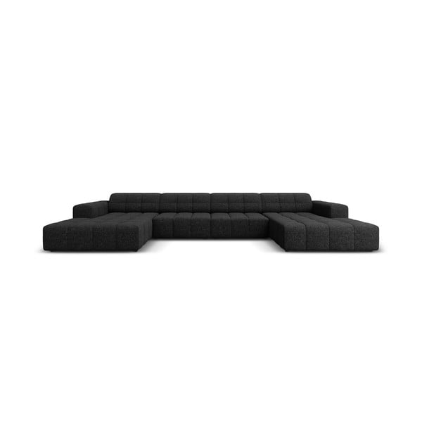 Антрацитен ъглов диван (U-образен) Chicago - Cosmopolitan Design