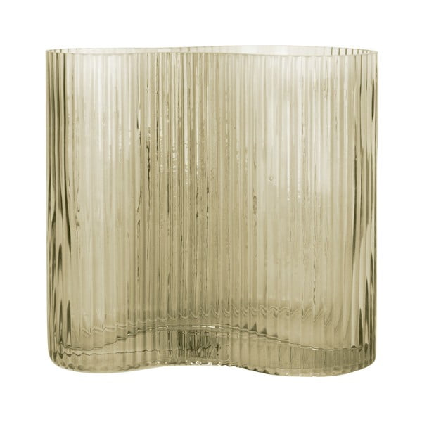 Зелена стъклена ваза Wave, височина 18 cm Allure Wave - PT LIVING-image-3