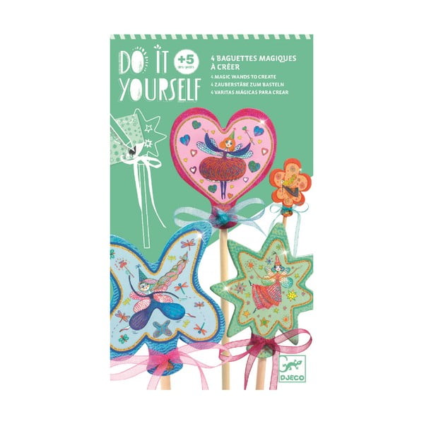 Комплект за изработване на 4 вълшебни пръчици Фея - Djeco-image-1