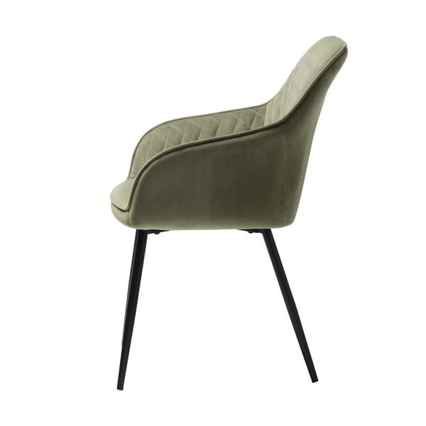 Тапициран трапезен стол с подлакътници в цвят каки Milton – Unique Furniture-image-3