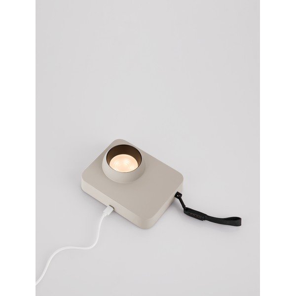 Бежова метална LED затъмняваща се настолна лампа (височина 11 cm) Kedros – Nova Luce-image-4