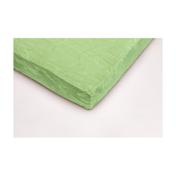 Зелен чаршаф от микроплюш , 90 x 200 cm - My House
