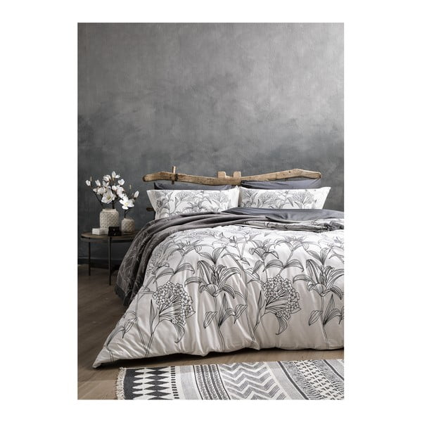 Спално бельо за двойно легло от памучен перкал Fiori, 160 x 220 cm - Bella Maison