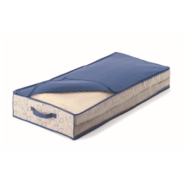 Modrý úložný box pod postel Cosatto Bloom, šířka 50 cm