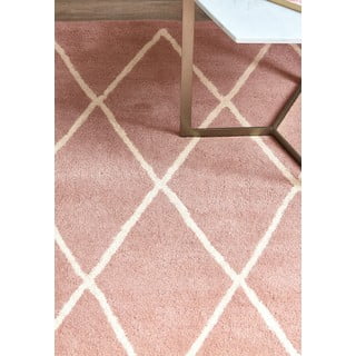 Розов ръчно изработен вълнен килим 80x150 cm Albany – Asiatic Carpets
