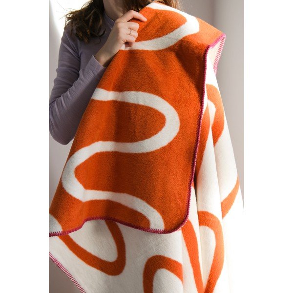 Оранжево одеяло 150x200 cm Swirl – noo.ma-image-2