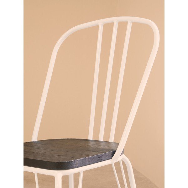 Бял/в естествен цвят трапезен стол от масивен бряст District – Premier Housewares-image-3