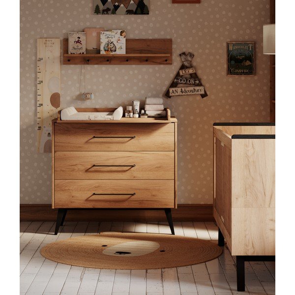 Маса за повиване от декор от бук в естествен цвят Retro – Pinio-image-1