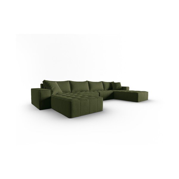 Зелен ъглов диван Mike - Micadoni Home-image-2