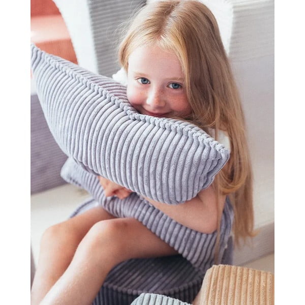 Синя детска възглавница за диван от рипсено кадифе Bolster – Wigiwama-image-2