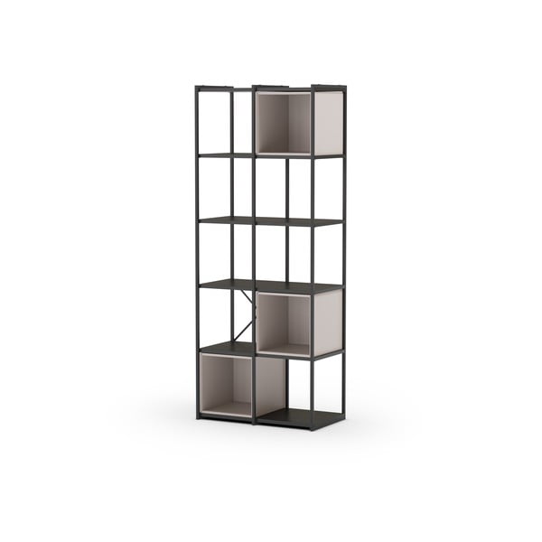 Черно-кремава библиотека 71x179 cm Anya – Marckeric-image-3