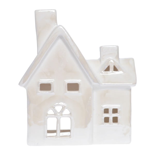Бял керамичен свещник във формата на къща Maison Enniege, височина 17,2 cm - Ewax