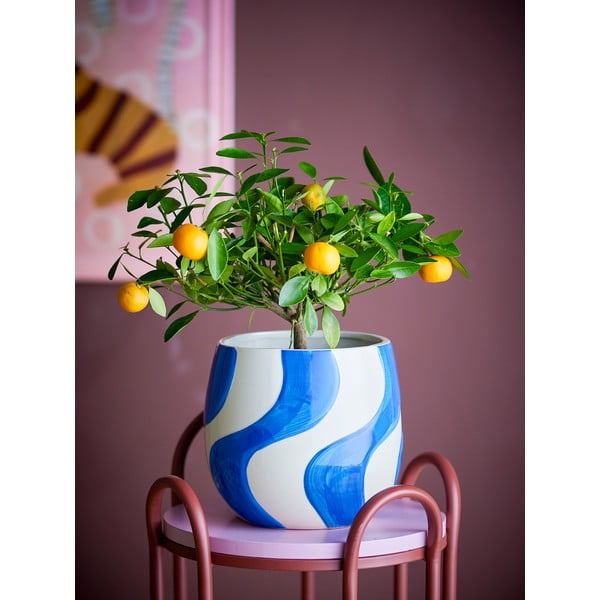 Глинено ръчно рисувано покритие за кашпа ø 20,5 cm Romy – Bloomingville-image-2