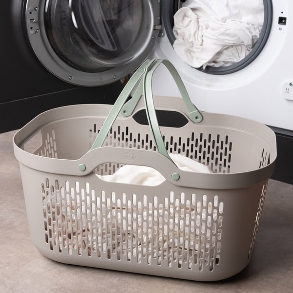 Светлокафяв пластмасов кош за пране 45 l – Addis-image-4