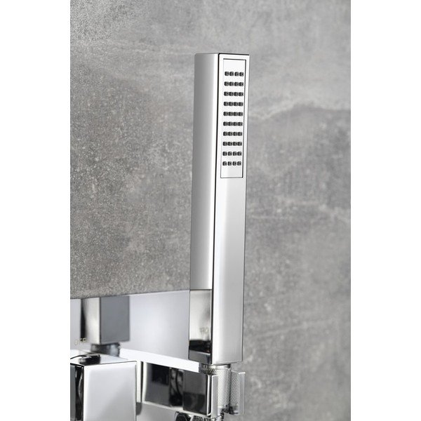 Вградена душ батерия в лъскаво-сребрист цвят (2 изхода) Latus – Sapho-image-3