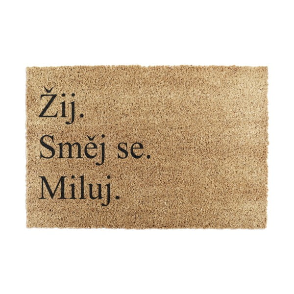 Изтривалка от кокосови влакна 40x60 cm Žij a Miluj – Artsy Doormats