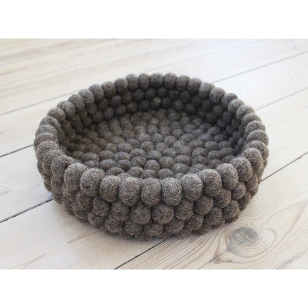 Кошница за съхранение на топки от вълна в орехово кафяво Кошница за топки, ⌀ 28 cm - Wooldot
