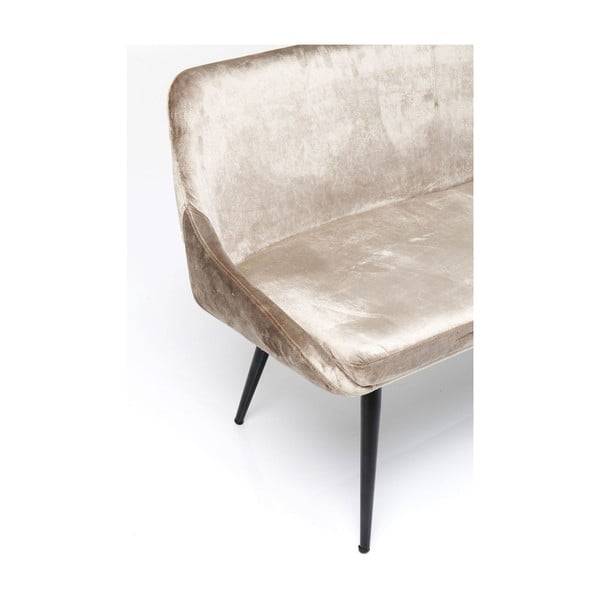 Бежова кадифена пейка East Side - Kare Design-image-4