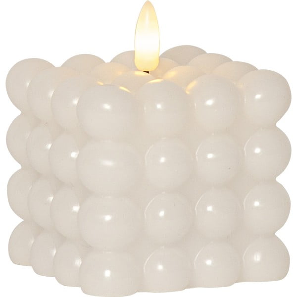 Бяла восъчна LED свещ Точка, височина 9,5 см Flamme - Star Trading