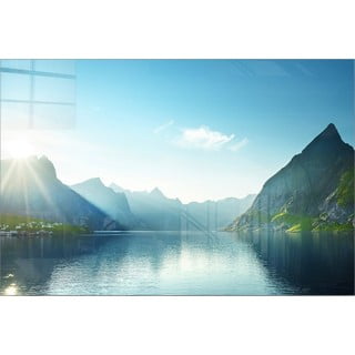 Картина върху стъкло 100x70 cm Fjord - Wallity