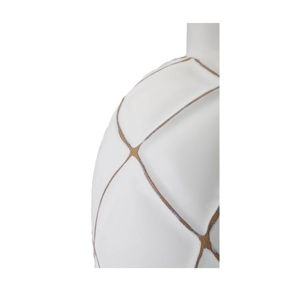 Настолна лампа с текстилен абажур в бяло и кремаво (височина 60 cm) Lines - Mauro Ferretti-image-3