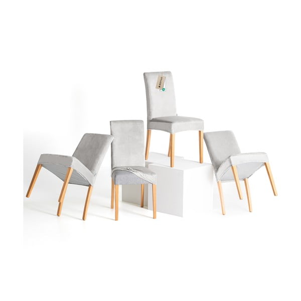 Светлосиви ластични покривала за стол в комплект от 4 бр. 48 cm Sento – Restilo