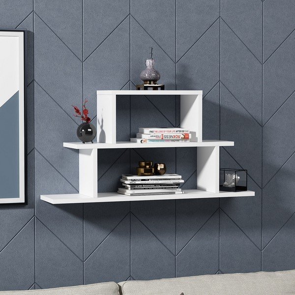 Бял двуетажен рафт Pasific - Kalune Design-image-1