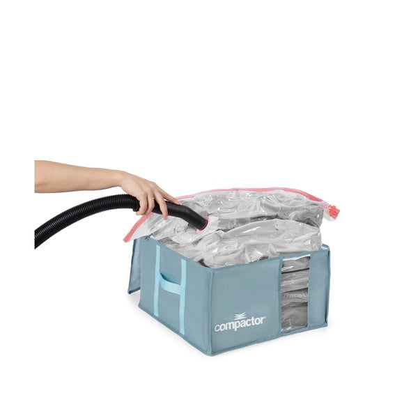 Вакуумна пластмасова кутия за съхранение на дрехи 42x40x25 cm Blue Edition – Compactor-image-2