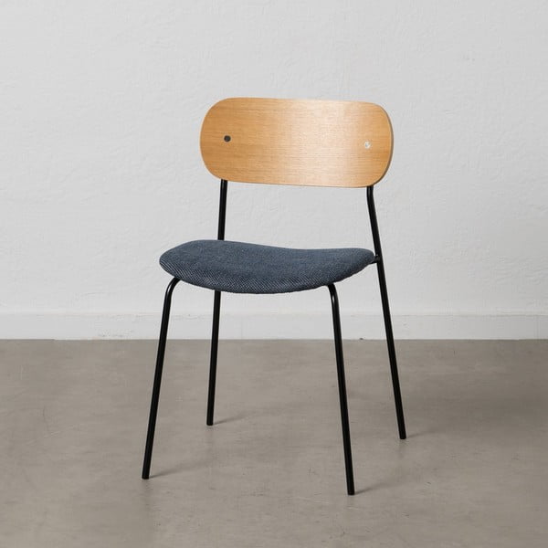 Трапезни столове в син и естествен цвят в комплект от 4 броя Moe - Ixia-image-1