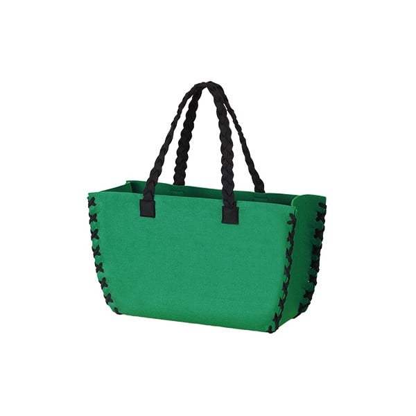 Velká plstěná taška, zelená
