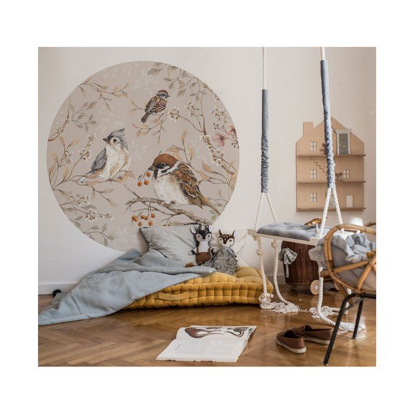Детски стикер за стена , ø 150 cm Birds in a Circle - Dekornik-image-1