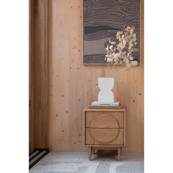 Нощно шкафче от декор от дъб  в естествен цвят Groove – Zuiver-image-1