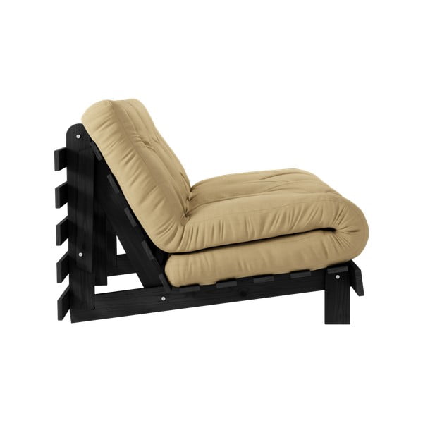 Сгъваем диван в цвят горчица 140 cm Roots Black Night – Karup Design-image-4