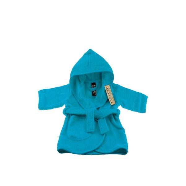 Син памучен бебешки халат размер 2-4 години - Tiseco Home Studio