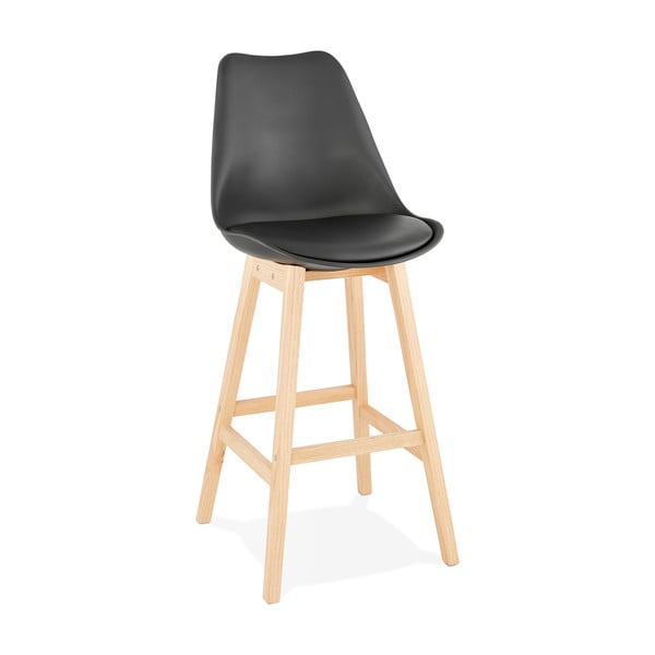 Черен бар стол , височина на седалката 75 cm April - Kokoon