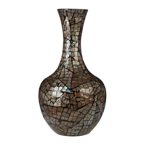 Ваза от бамбук с детайли от миди Crackle Mosaic, височина 57 cm - Premier Housewares