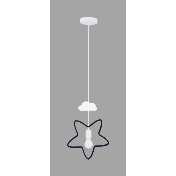 Черно-бяла детска лампа с метален абажур Single - Candellux Lighting-image-1