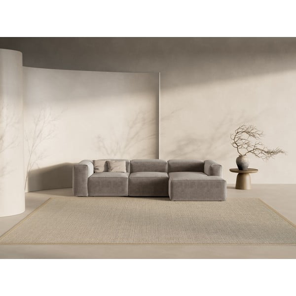 Кафяв ъглов диван (десен ъгъл) Bergamo – Cosmopolitan Design-image-1