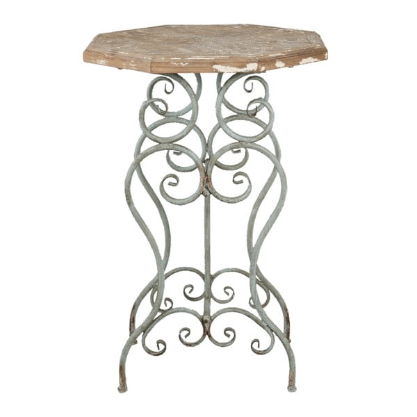 Odkládací stolek ze dřeva a kovu Clayre & Eef, Ø 60 x 85 cm