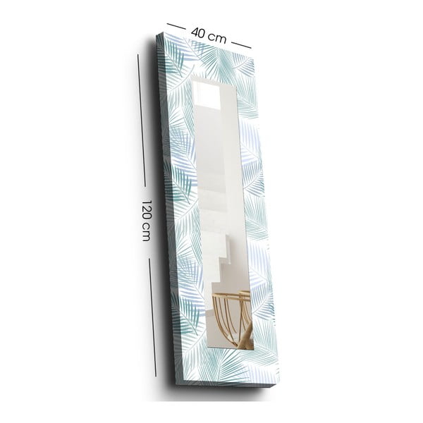 Стенно огледало с дървена рамка 40x120 cm - Wallity-image-4