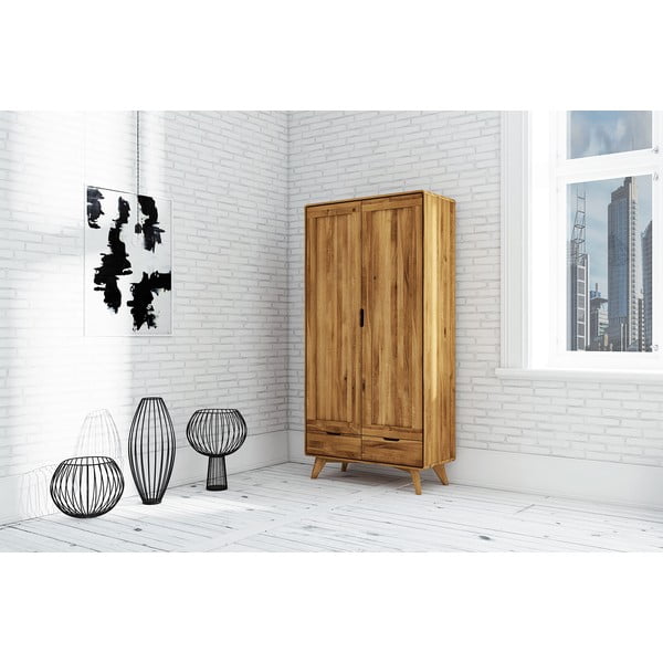 Дъбов гардероб 90x180 cm Greg - The Beds-image-3