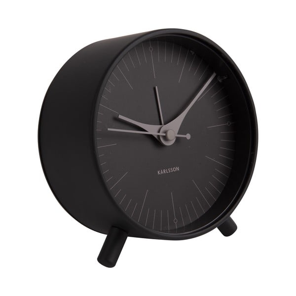 Черен метален будилник , ø 11 cm Index - Karlsson