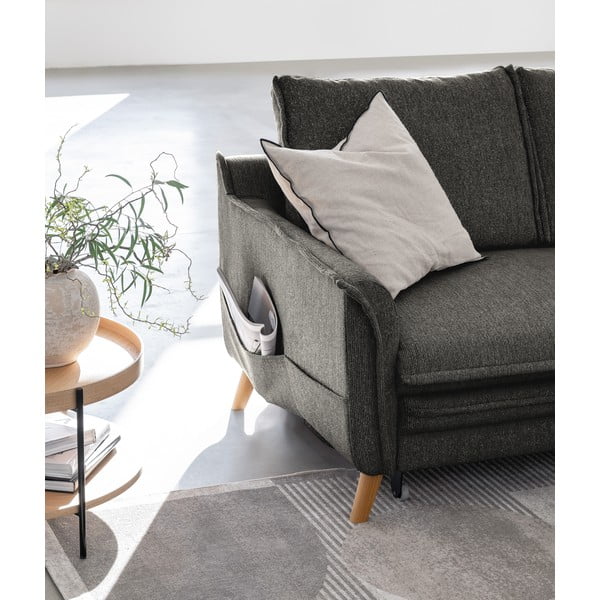 Тъмносив разтегателен ъглов диван (десен ъгъл) Charming Charlie – Miuform-image-4