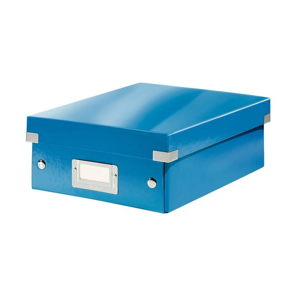 Синя картонена кутия за съхранение с капак Click&Store - Leitz-image-2