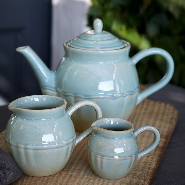 Синьо-тюркоазен керамичен чайник 1,35 л Alentejo - Costa Nova-image-2