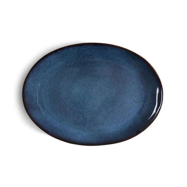 Менса синя фаянсова чиния за сервиране Stentøj - Bitz