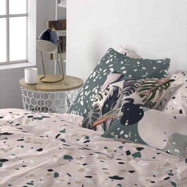 Комплект от 2 памучни калъфки за възглавници Granite - Blanc-image-1