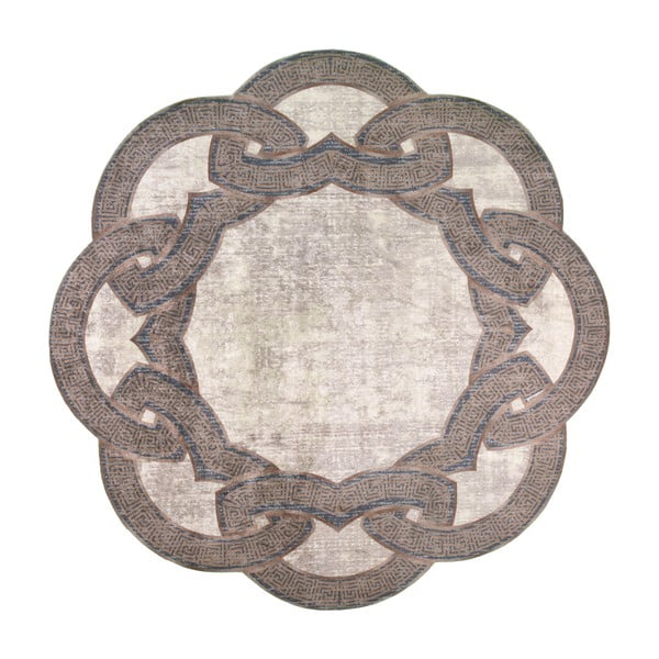 Бежов кръгъл килим ø 100 cm - Vitaus
