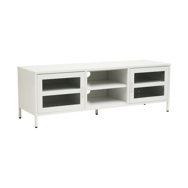 Бяла стоманена маса за телевизор 150x50x45 cm Acier – Premier Housewares